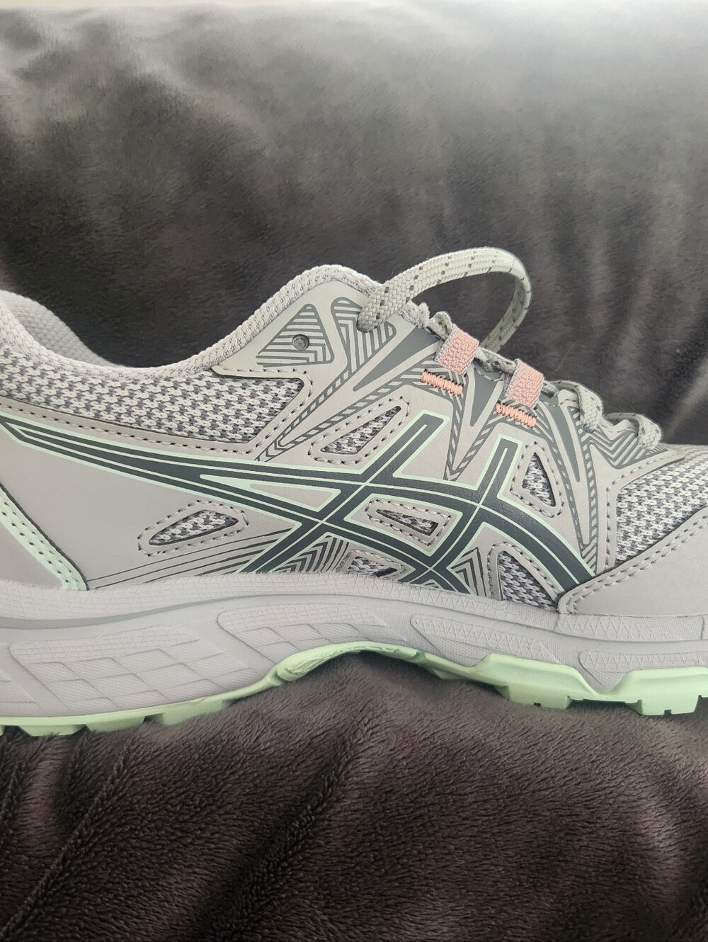ASICS Women's Light Gray with Mint Athletic Shoe